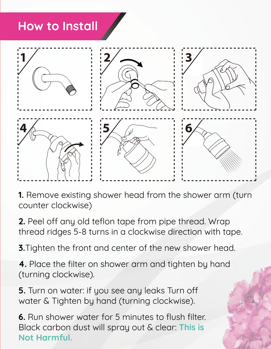 Shower Head Filter - Removes Hard Water for Moisturized Hair & Skin